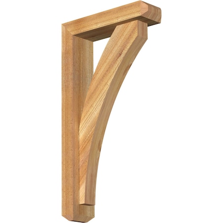 Thorton Craftsman Rough Sawn Bracket W/ Offset Brace, Western Red Cedar, 4W X 14D X 26H